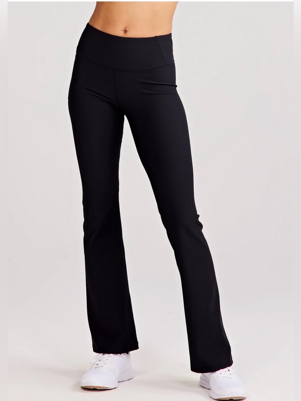 TASC Performance Athletic Black Sculptive Rib Pocket Flare Pant Small